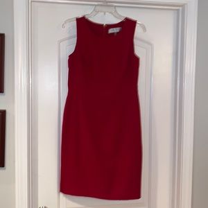 Red sheath dress